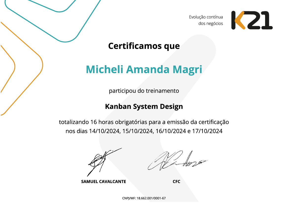 Certificado K21